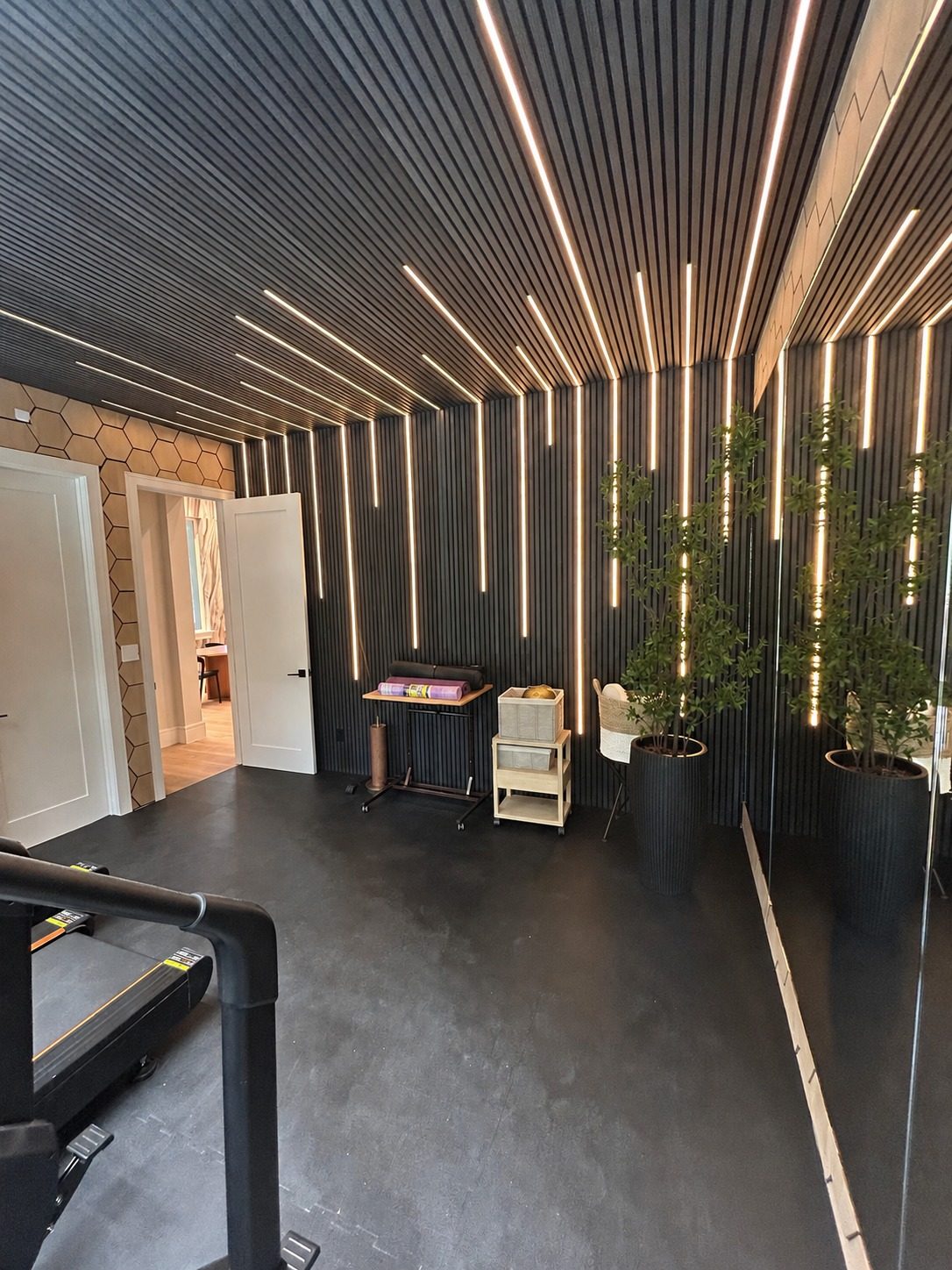 Pasillo de gimnasio y spa terminado, MJH Renovation